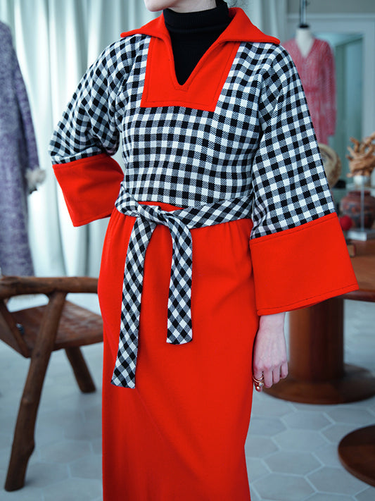 1970s Jean Varon, woolen caftan dress
